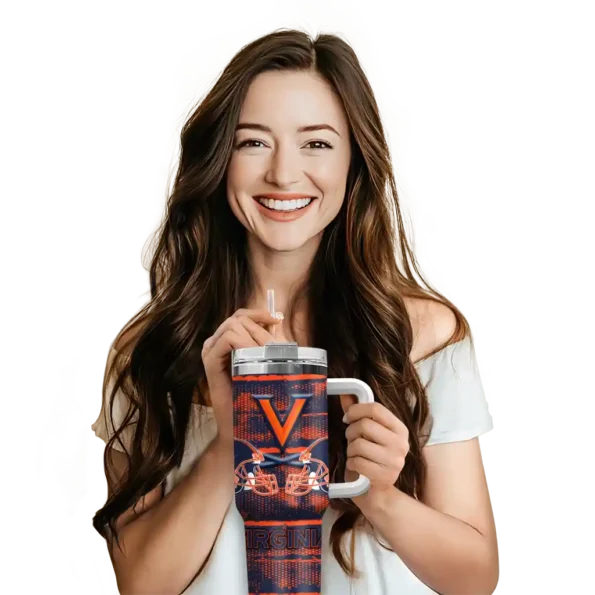 custom virginia cavaliers honey streaks blue curved tumbler premium grade.webp