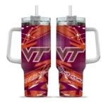 custom virginia tech hokies abstract paths maroon curved tumbler best selling.webp