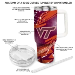 custom virginia tech hokies abstract paths maroon curved tumbler best selling.webp