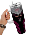 custom virginia tech hokies arrow armor maroon black curved tumbler best selling.webp