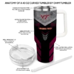 custom virginia tech hokies arrow armor maroon black curved tumbler best selling.webp