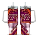 custom virginia tech hokies arrow burst maroon curved tumbler best selling.webp