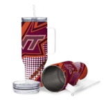 custom virginia tech hokies arrow burst maroon curved tumbler best selling.webp