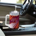 custom virginia tech hokies arrow burst maroon curved tumbler best selling.webp