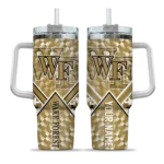 custom wake forest demon deacons chevron angle gold curved tumbler best selling.webp
