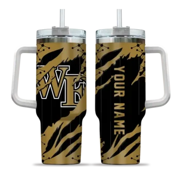 custom wake forest demon deacons claw cut gold black curved tumbler best selling.webp