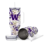 custom washington huskies camo mashup purple white curved tumbler best selling.webp