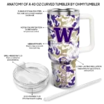 custom washington huskies camo mashup purple white curved tumbler best selling.webp