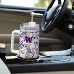 custom washington huskies camo mashup purple white curved tumbler best selling.webp
