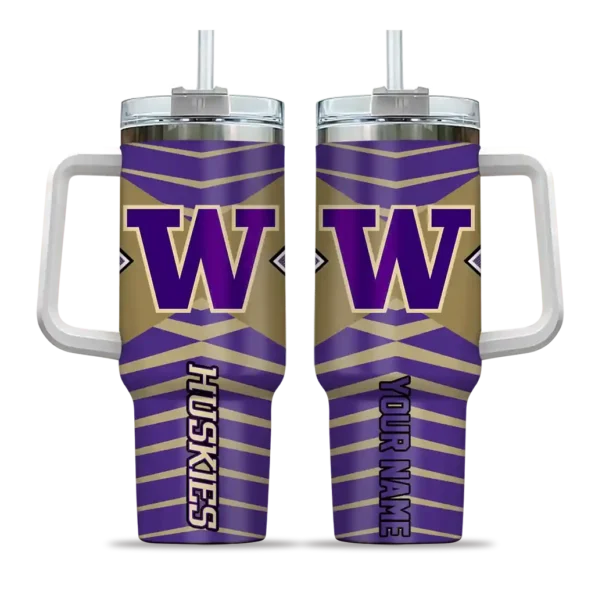 custom washington huskies chevron layers purple curved tumbler best selling.webp