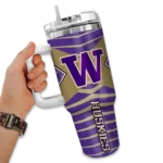 custom washington huskies chevron layers purple curved tumbler best selling.webp