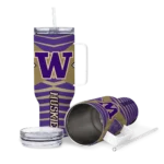 custom washington huskies chevron layers purple curved tumbler best selling.webp