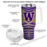 custom washington huskies chevron layers purple curved tumbler best selling.webp
