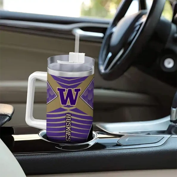 custom washington huskies chevron layers purple curved tumbler trendy.webp