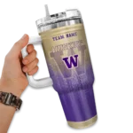 custom washington huskies gradient dots purple curved tumbler best selling.webp