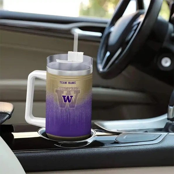 custom washington huskies gradient dots purple curved tumbler trendy.webp