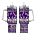 custom washington huskies honey streaks purple curved tumbler best selling.webp