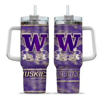 custom washington huskies honey streaks purple curved tumbler best selling.webp