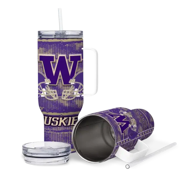 custom washington huskies honey streaks purple curved tumbler high quality.webp