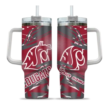 custom washington state cougars abstract paths crimson curved tumbler best selling.webp