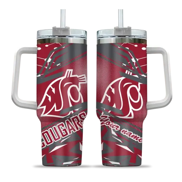 custom washington state cougars abstract paths crimson curved tumbler best selling.webp