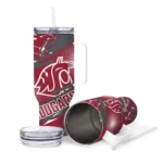 custom washington state cougars abstract paths crimson curved tumbler best selling.webp