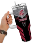 custom washington state cougars arrow armor crimson black curved tumbler best selling.webp