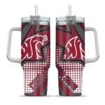 custom washington state cougars arrow burst crimson curved tumbler best selling.webp