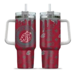 custom washington state cougars bullseye drips crimson curved tumbler best selling.webp