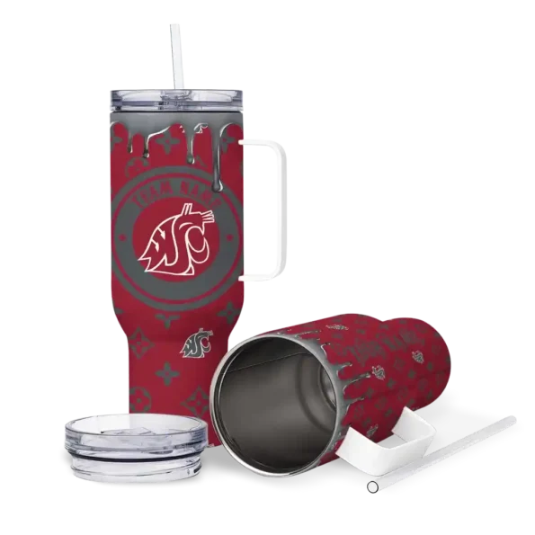 custom washington state cougars bullseye drips crimson curved tumbler high quality.webp