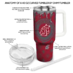 custom washington state cougars bullseye drips crimson curved tumbler best selling.webp
