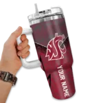 custom washington state cougars chevron stripe crimson curved tumbler best selling.webp