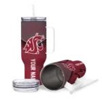 custom washington state cougars chevron stripe crimson curved tumbler best selling.webp