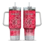 custom washington state cougars geometric prism crimson curved tumbler best selling.webp