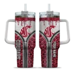 custom washington state cougars leopard zipper crimson curved tumbler best selling.webp