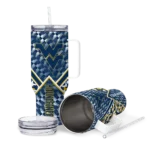 custom west virginia mountaineers chevron angle blue curved tumbler best selling.webp