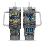 custom west virginia mountaineers superman shield blue gray curved tumbler best selling.webp