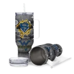 custom west virginia mountaineers superman shield blue gray curved tumbler best selling.webp