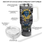 custom west virginia mountaineers superman shield blue gray curved tumbler best selling.webp