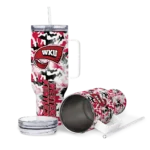 custom western kentucky hilltoppers camo mashup red white curved tumbler best selling.webp