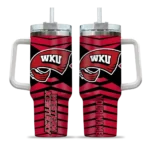 custom western kentucky hilltoppers chevron layers red curved tumbler best selling.webp