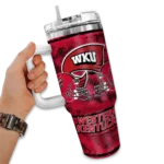 custom western kentucky hilltoppers honey streaks red curved tumbler best selling.webp
