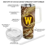 custom western michigan broncos abstract paths brown curved tumbler best selling.webp