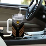 custom western michigan broncos arrow armor brown black curved tumbler best selling.webp
