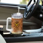custom western michigan broncos geometric prism brown curved tumbler best selling.webp