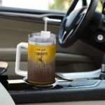 custom wyoming cowboys gradient dots brown curved tumbler best selling.webp
