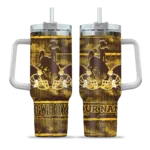 custom wyoming cowboys honey streaks brown curved tumbler best selling.webp