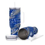 customized air force falcons abstract paths blue curved tumbler best selling.webp