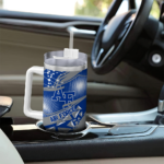 customized air force falcons abstract paths blue curved tumbler best selling.webp