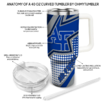 customized air force falcons arrow burst blue curved tumbler best selling.webp